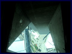 Views from CN Tower 43 - Glass floor, looking down the tower